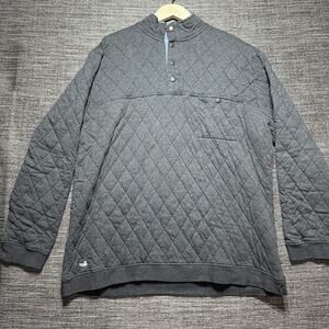 Southern Marsh Jacket Men's XL Gray Ryan Quilted 1/4 Snap Button Soft Casual